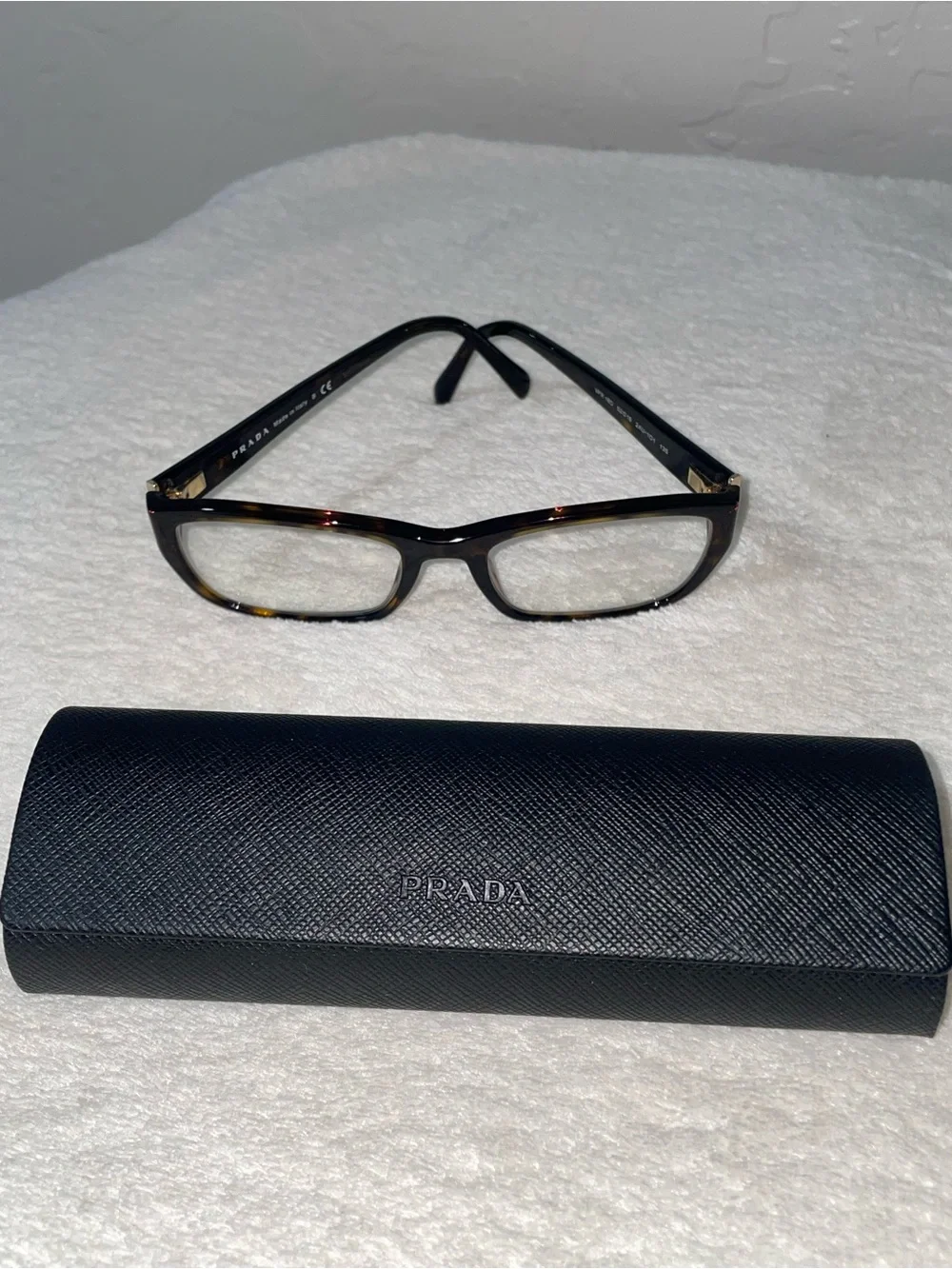 EUC-Prada Tortoise 52MM Eyeglass Frames-Made in Italy